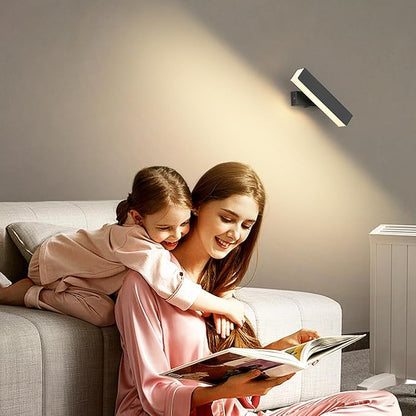 Wall Sconces Set of 2 Rechargeable Wall Lights with 350 Rotation,Dimmable Battery Operated Wall Sconce,Magnetic Wall Light for Bedroom,Wireless Wall Mount Light for Picture,Living Room(2 Pack)