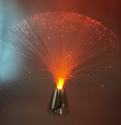 EA 2 pck 13‘’ inch LED Colourful Changing Fibre Fiber Optic Fountain Night Light Calming Lamp Christmas