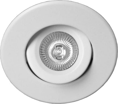 NICOR Lighting 4 inch White Recessed Gimbal Trim for MR16 Bulb (14558WH) - (Bulb Not Included)