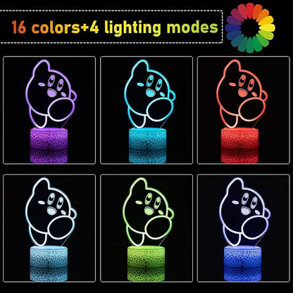3D Night Light LED Table Lamp 16 Colors Changing with Remote Control Room Decor Gifts for Fans Christmas Birthday