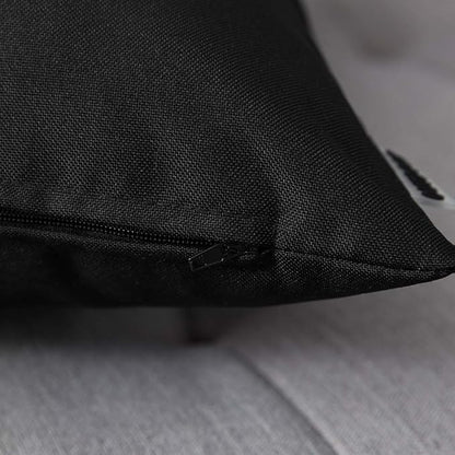MIULEE Pack of 2 Decorative Outdoor Waterproof Pillow Covers Square Garden Cushion Sham Throw Pillowcase Shell for Spring Patio Tent Couch 20x20 Inch Black