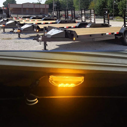 Nilight 2PCS 3.9 Inch Front Rear Side Marker Lights 3 LED Amber Clearance Indicator Lamp Waterproof Sealed Surface Mounted for 12V Truck Trailer Camper RV