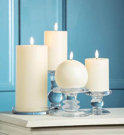 Abbott Collection Wax LED Flameless Pillar Candle - Sand (3x4 H)