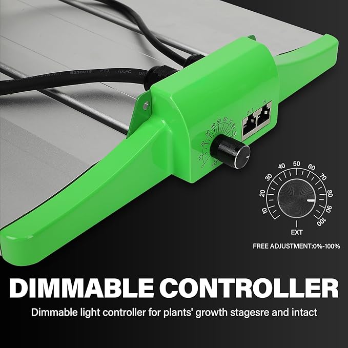 RDJ Bouns 240W Led Grow Light with UV IR, Adjustable Panel Angle, 0-100 Dimmable, Daisy Chain, High PPFD Full Spectrum 2x4 Grow Lights Coverage for 4x2 or 4x4 Tents for Indoor Plants