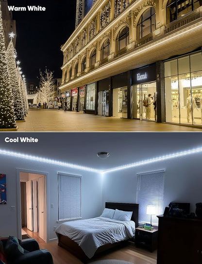 GZBtech RGB+IC+CCT LED Strip Lights 66FT/20M, Outdoor Color Chasing Festival Light with Warm&Cold White, Dimmable IP65 Waterproof LED Christmas/Halloween Lighting for Party, Patio, Garden, ETL Listed
