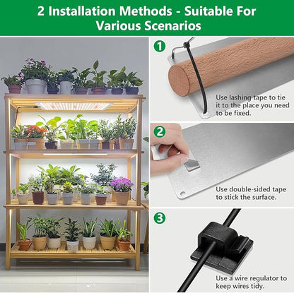 Aumtrly Grow Lights for Indoor Plants, 882 LED Full Spectrum Plant Light 6 Panel for Growing Seedling Starting, Slim Grow Lamp with UL Adapter, 6/12/16H Timer, 3 Light Modes, 5 Dimmable