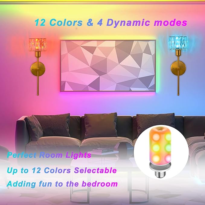 Crystal Battery Operated Wall Sconces Set Of Two, Gold Wireless Wall Light with USB Rechargeable LED Light Bulbs 12 Colors Dimmable Crystal Wall Lamp with Remote for Living Room, Bedroom, Hallway