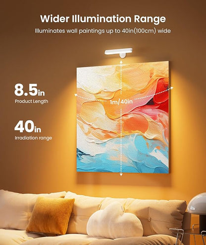 PopoIron Wall Sconce with 7500mAh Rechargeable Battery LED Wall Light for Bedroom with Remote Control, 3 Colors Wireless Wall Lamp 360° Rotate Dimmable Brightness with 15 RGB Colors,White,1Pack