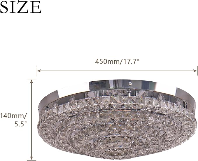 Modern LED Chandelier Flush Mount Four Rings Ceiling Lamp Round Ceiling Lihgt Fixture for Bedroom Living Room Dining Room (4000K, Cool White)