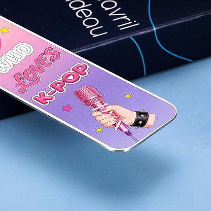 K Pop Baptism First Communion Kpop Merchandise K-pop Merch K-Pop Gifts for Girls Teen K Pop Bookmark K Pop Accessories Just a Girl Who Love Kpop Bookmark School Supplies Birthday Party Book Lovers