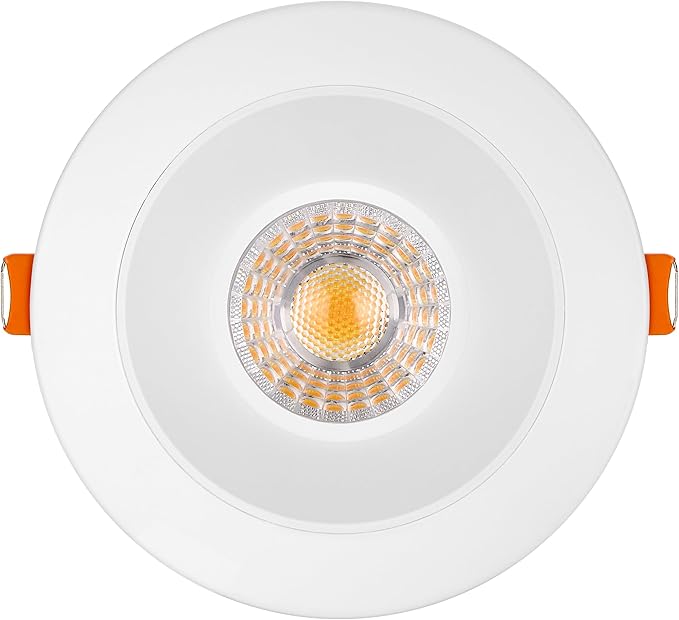 Maxxima 4 in. Low Kelvin Ultra-Thin Recessed Anti-Glare LED Downlight, Canless IC Rated, 1200 Lumens, 5 Color Temperature Selectable 2200K/2400K/2700K/3000K/3500K, Dimmable, Junction Box Included