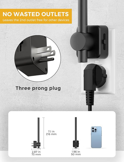 L LOHAS LED Night Light, [2 Pack] Night Lights Plug into Wall, 0-200LM Bathroom Nightlight, Dusk to Dawn Sensor 2W Dimmable Nightlights, Soft White 3000K, Modern Black Night Light for Mirror Restroom