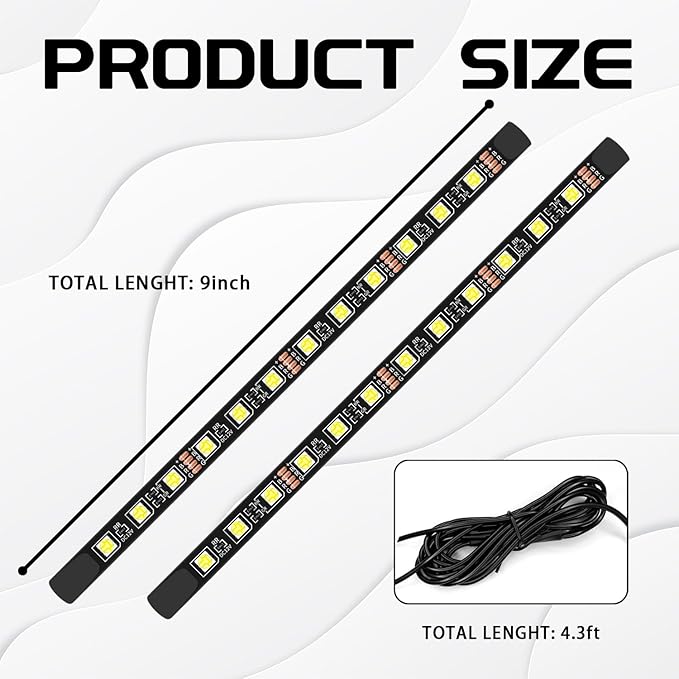 Interior Car Light,Car LED Ambient Lighting Strip Light Neon Interior Atmosphere Lights, 12V USB Port Auto Interior Under Dash Floor Ambient Night Light Decorative Lamp (USB+White)