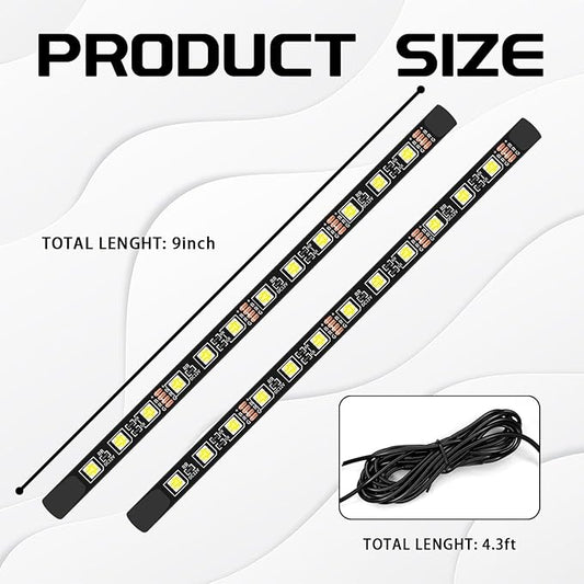 Interior Car Light,Car LED Ambient Lighting Strip Light Neon Interior Atmosphere Lights, 12V USB Port Auto Interior Under Dash Floor Ambient Night Light Decorative Lamp (USB+White)