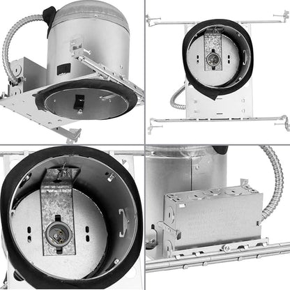 Progress Lighting P806N-N-MD-ICAT 6" Recessed New Construction Housing with Quick Link Connector 6" Trim