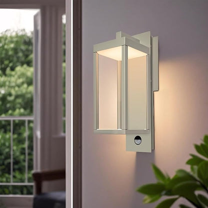 Motion Sensor LED Porch Lights Outdoor Wall Mount Lantern Exterior Light Fixture for House Garage Patio Garden,13W 750LM