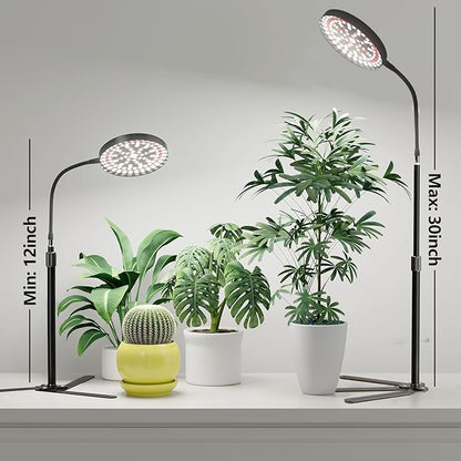 GooingTop Grow Light for Plants Indoor Growing,6000K Full Spectrum Plant Growing Lamp with White Red Blue LED for Pots Succulents Seed Starting,Height 10-32'' with Optional Dimming & Timer