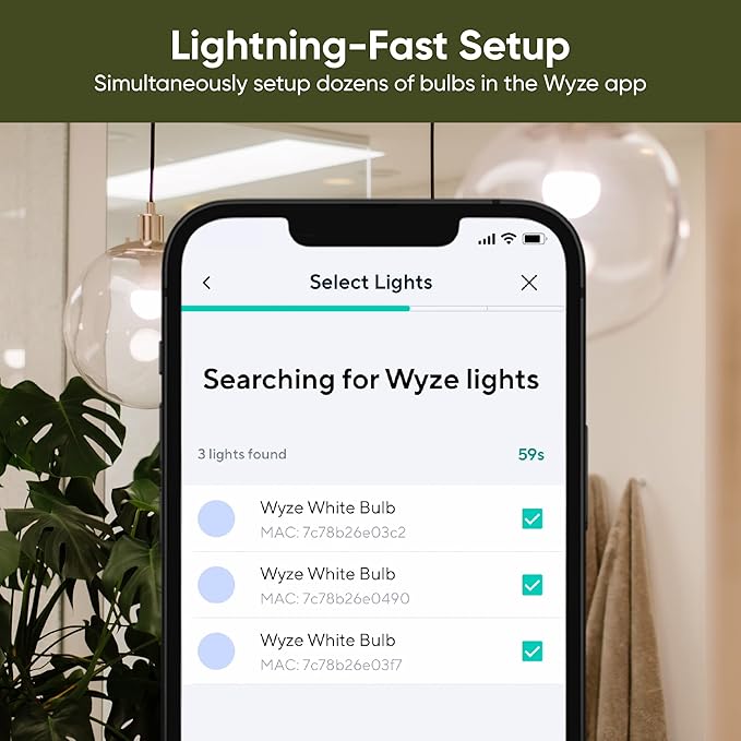 WYZE BULB COLOR RGB, 4-PACK, 16 MILLION COLORS AND TUNABLE WHITE WITH APP CONTROL