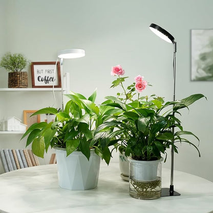 Grow Lights for Indoor Plants Full Spectrum, 48 LEDs Plant Light for Indoor Plants with 2 Mounting Options, 3 Optional Spectrums, 3/9/12Hrs, 10 Brightness, 2 Packs (White)