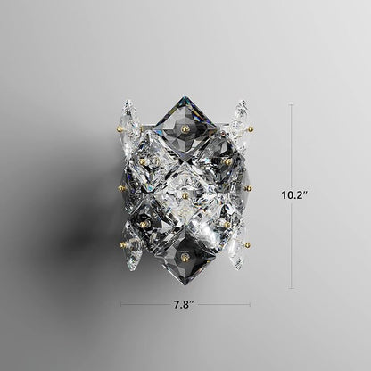 Modern Crystal Wall Sconces,Chrome Wall Light Fixtures,Luxury Indoor Wall Lamp,K9 Crystal Vanity Wall Mount Lamps,Industrial Sconce Lighting for Bathroom Living Room,Bedsides,Hallway,Bedroom