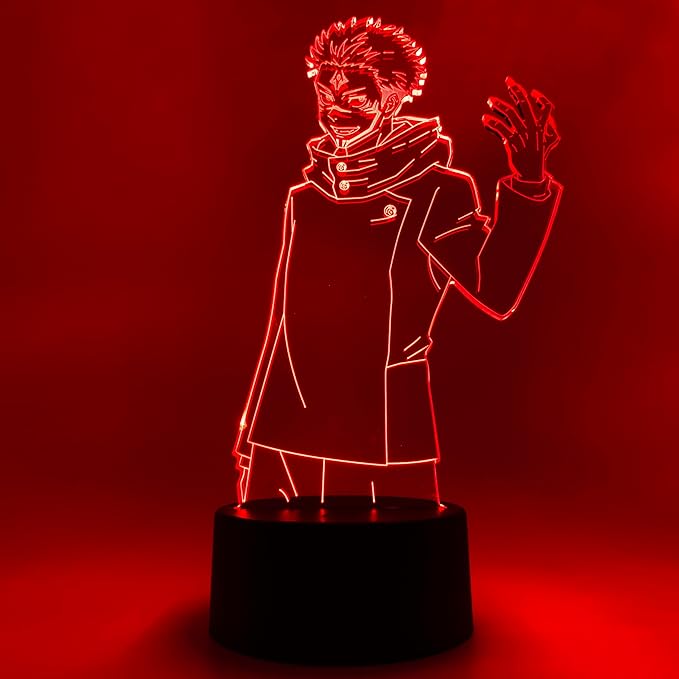 Otaku Lamps Jujutsu Kaisen - Ryomen Sukuna Anime Night Light, 16 Color RGB LED – Gift for Otaku