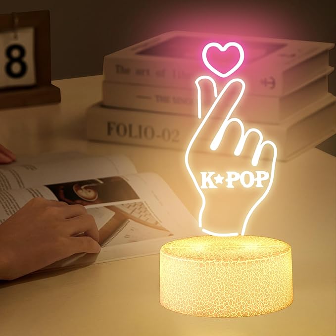 K-pop Decorative Night Light, Kpop Merchandise Gift Girl Idol Theme Singing Creative LED Night Light, Perfect as a K-pop Fan Gift or Holiday Present