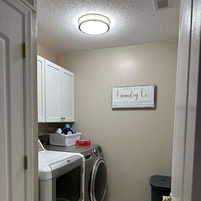 Kalium LED Ceiling Light with Remote 2 Pack 13 Inch Flush Mount Ceiling Light Fixture, 24W 3000K-6000K Adjustable Color Temperature, Dimmable Lighting Fixtures for Kitchen Bedroom Living Room Hallway