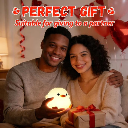 Dodo Duck Night Light, 50Hrs Duck Lamp Squishy, Tap Control 2 Brightness, 20Min Auto-Off, Rechargeable Animal Night Light for Kids Bedroom, [Mothers Day Gifts]