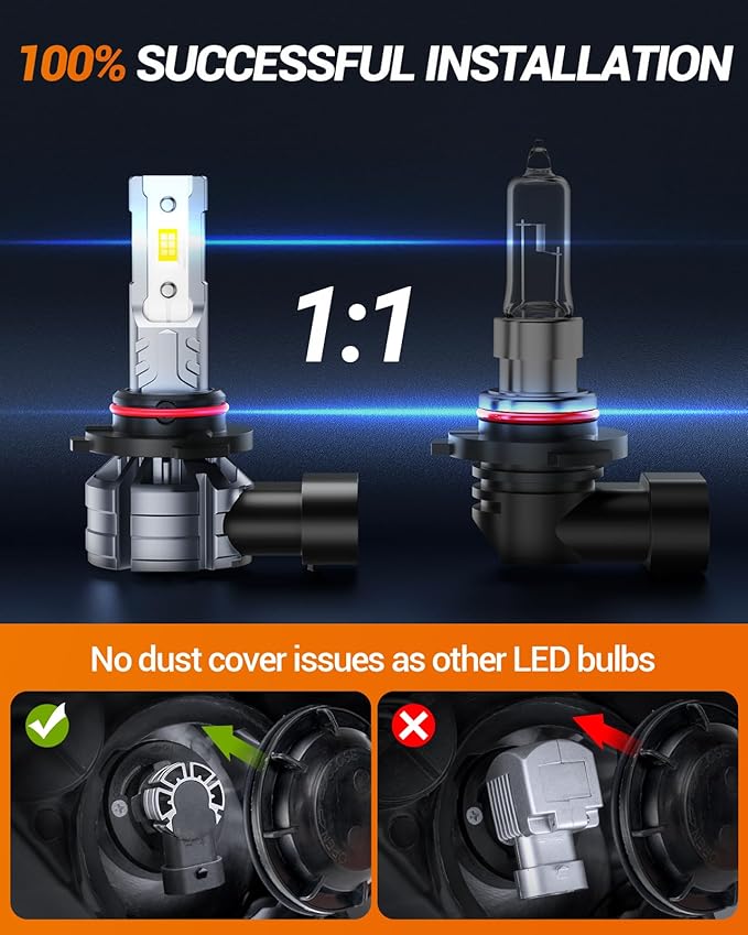 SEALIGHT H13 + H10 for Ford F150 2004-2014, Ford F250 2005-2020 F350, for Dodge Dakota 2005-2009, H13 H10 LED Light Bulbs Combo, 62,000LM 9008 9145 Fog Lights LED Bulb, Pack of 4