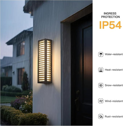 MVBT Outdoor Wall Lights, 20" Large Front Porch Light Fixtures Waterproof, 3000K Modern Outdoor Sconce Lights Hardwired, Patio Wall Light Fixture for House Outside Garage Doorway Hallway Garden
