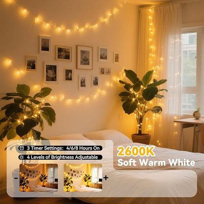 LitHome 300LED 99FT Christmas Led Fairy Lights Plug in, Color Changing Christmas Fairy Lights with Remote, 9 Modes Led String Lights Indoor Dimmable, Fairy String Lights for Xmas Home Party Decor