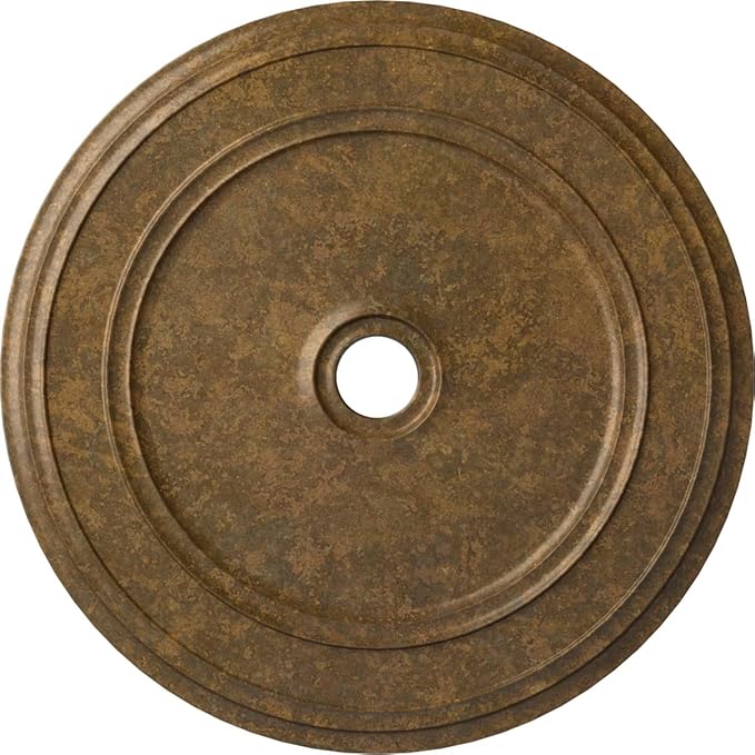Ekena Millwork CM41CLRZS Classic Ceiling Medallion, 41 1/8"OD x 4"ID x 2 1/8"P, Hand-Painted Rubbed Bronze