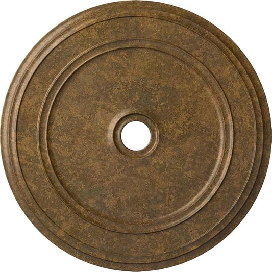 Ekena Millwork CM41CLRZS Classic Ceiling Medallion, 41 1/8"OD x 4"ID x 2 1/8"P, Hand-Painted Rubbed Bronze