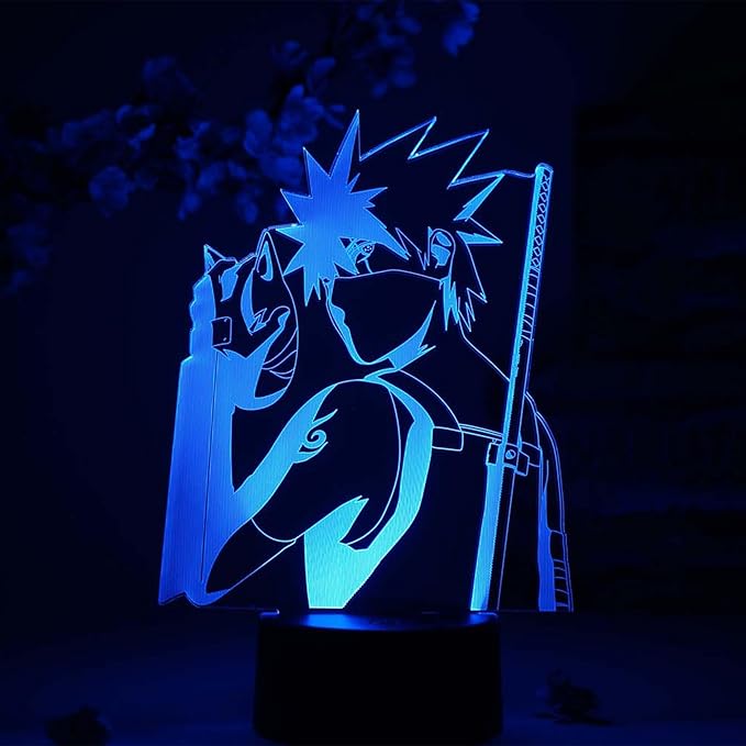 Otaku Lamps Kakashi ANBU Naruto – Anime Night Light, 16 Color RGB LED – Gift for Otaku