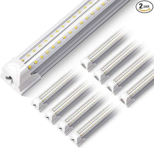 8-Pack 3FT LED Shop Lights, 30W 4680LM 5000K High Output Clear Cover, T8 Integrated LED Tube Light, 270 Degree Lighting for Garage Warehouse