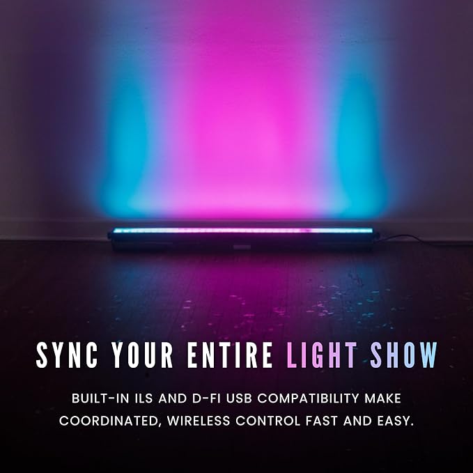 CHAUVET DJ – COLORstrip Pix ILS LED Strip Light | Full-Size Pixel Mapping Fixture for Wash and Eye-Candy Effects, Individual LED Control, ILS and D-Fi USB Wireless DMX, Stage and Event Lighting