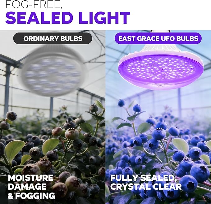 LED UFO Grow Light for Plants 395-400nm UV, 150w Professional Light Spectrum Supplement, Indoor Plant Defense Booster & Quality Enhancer for Aromatic Herbs and Flowering Crops