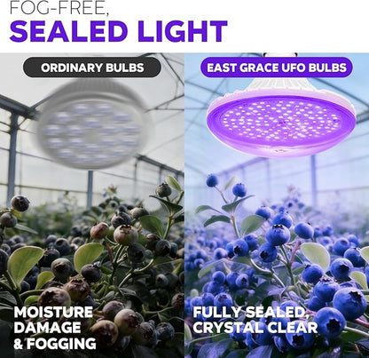 LED UFO Grow Light for Plants 395-400nm UV, 150w Professional Light Spectrum Supplement, Indoor Plant Defense Booster & Quality Enhancer for Aromatic Herbs and Flowering Crops