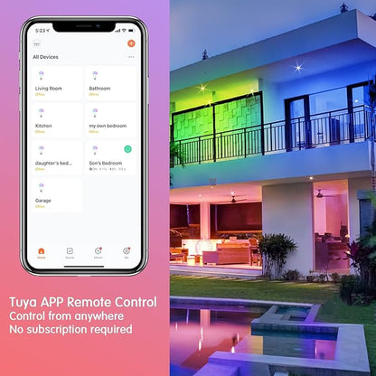 DAYBETTER Smart Light Bulbs, Alexa Light Bulb, WiFi Color Changing Light Bulb, Smart Bulbs that Work with Alexa & Google Home, Music Sync LED Light Bulb, A19 E26 9W 810LM Smart Home Lighting, 2 Pack