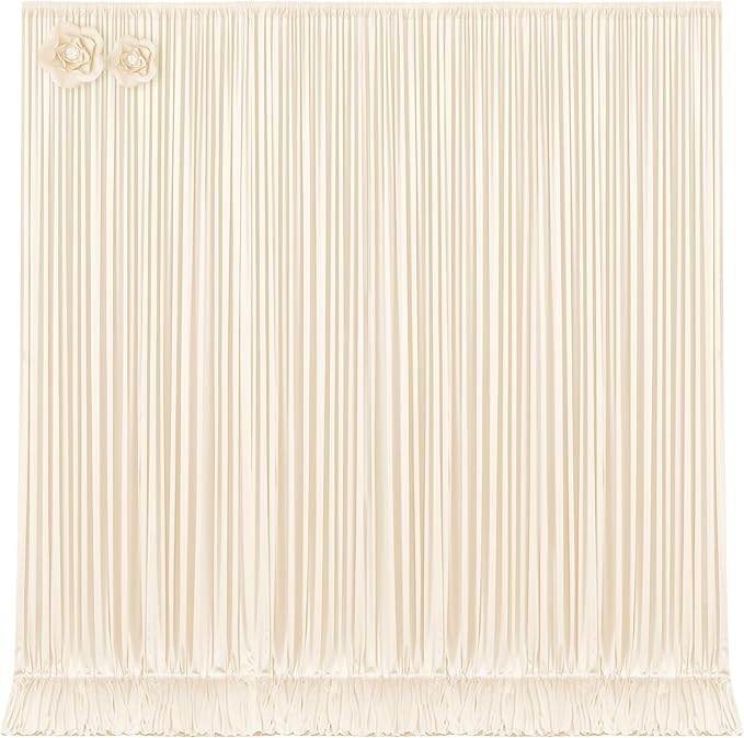 10ft x 15ft Champagne Wrinkle Free Backdrop Curtains for Wedding Party Backdrops Curtain Drapes Fabric Decorations Photo Back Drop Cloth for Baby Shower Photography Stage Reception