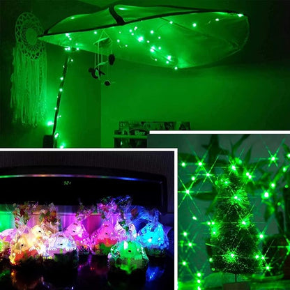 VOOKRY 8 Pack 30 Led Fairy Lights Battery Operated String Lights - 10 ft Green Waterproof Silver Wire Firefly Starry Moon Lights for DIY Crafts Party Wedding Centerpiece Table Christmas Decorations