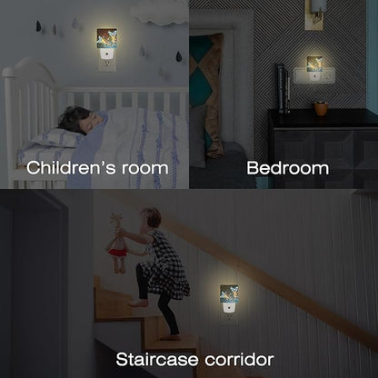 Magical Butterflies with Flowers Night Light Plug into Wall, Glitter Sparkle Butterfly Dusk to Dawn Night Light Plug in,0.5w Energy Saving Sleep Friendly NightLight for Kids Boys Girls Home Decor