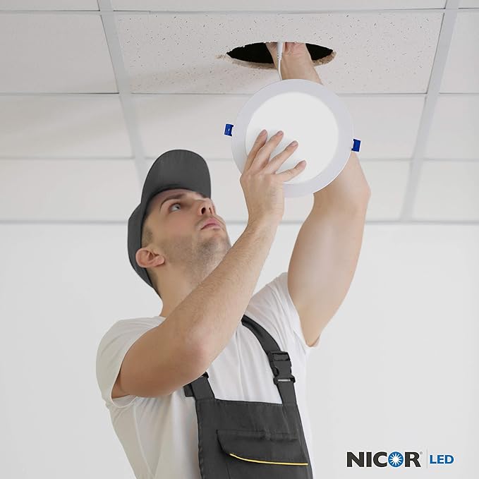 NICOR Lighting DLE621202KRDWH Recessed Lighting Kit, White, 6 Inches