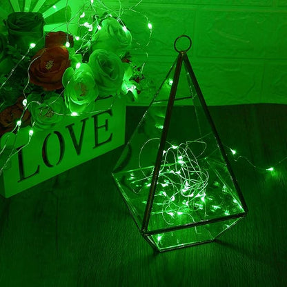 VOOKRY 8 Pack 30 Led Fairy Lights Battery Operated String Lights - 10 ft Green Waterproof Silver Wire Firefly Starry Moon Lights for DIY Crafts Party Wedding Centerpiece Table Christmas Decorations
