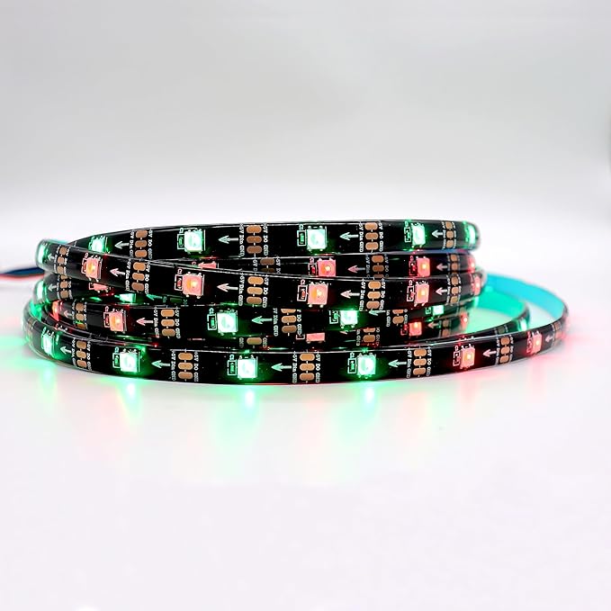 DC5V SK6812 (Similar WS2812B) RGBW RGB+Cold White 30leds/Pixels/m LED Strip Light Individually Addressable 4 Color in 1LED (RGB+Cold White, 16.4ft(5m) 150leds, IP65) (No Adapter or Controller)