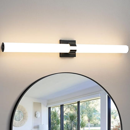 AIJIASI Bathroom Vanity Light - 39 Inch Black Bathroom Lighting Fixtures Over Mirror 36W 3000K Dimming LED Vanity Light Bar Modern Vanity Light Fixture for Mirror Bedroom Living Room