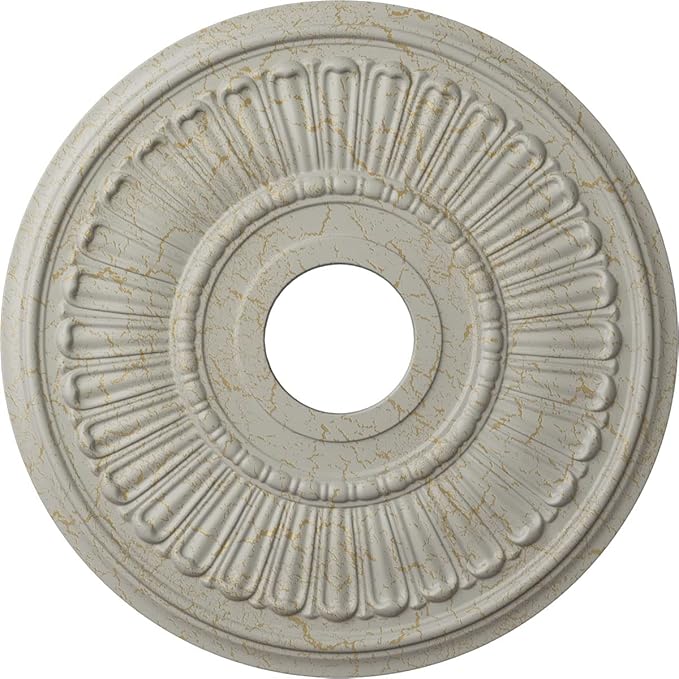 Ekena Millwork Melonie Ceiling Medallion, Pot of Cream Crackle