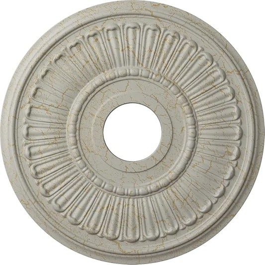 Ekena Millwork Melonie Ceiling Medallion, Pot of Cream Crackle