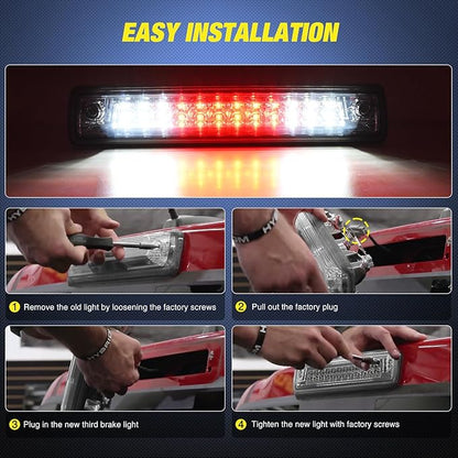 Nilight Third Brake Light Tail High Mount 3rd Stop Lights Smoked Lens Compatible with Chevy Colorado and GMC Canyon 2015 2016 2017 2018 Van SUV Rear Center Cab Lamp