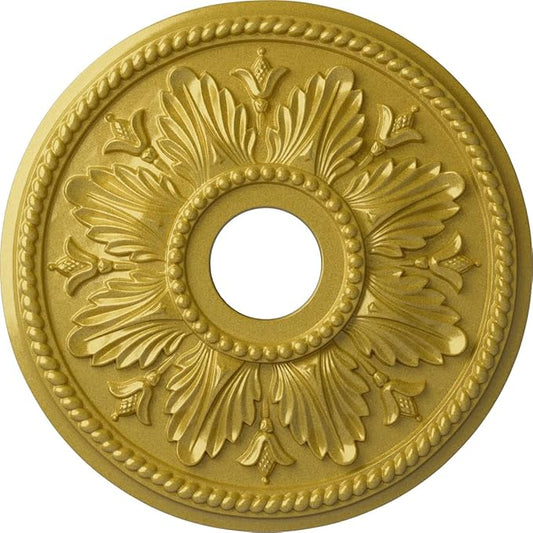 Ekena Millwork CM18ED1RGS Edinburgh Ceiling Medallion, Rich Gold
